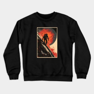 Trouble at Space - Vintage Poster Style - Sci-Fi Crewneck Sweatshirt